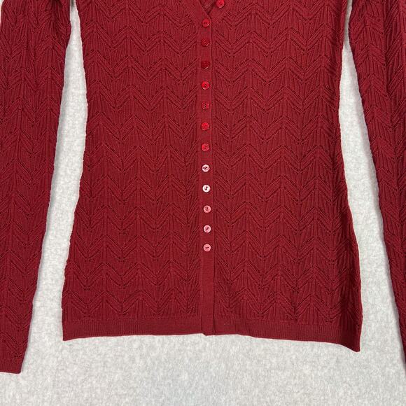 Reformation Chianti Sutton Regenerative Merino Open Knit Sweater Size XS - Picture 4 of 9